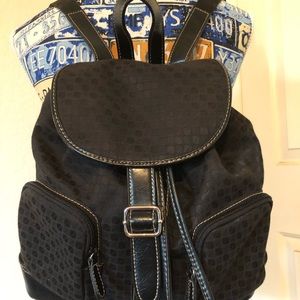 Black backpack purse